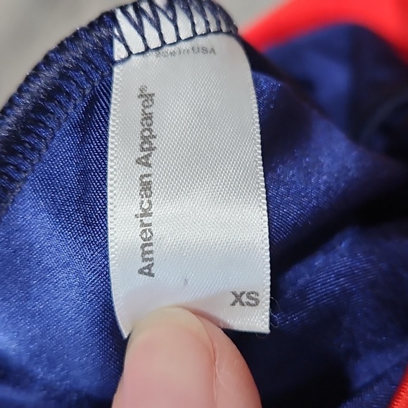 EUC American Apparel Red/Blue One Piece - Picture 4 of 5